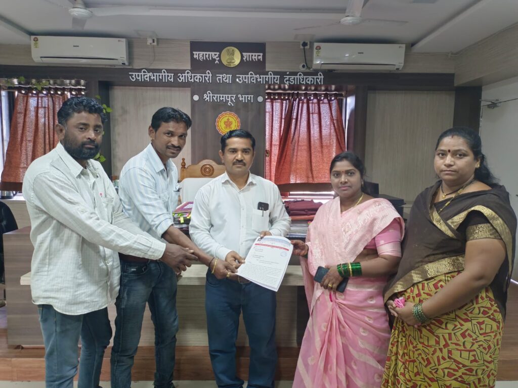 राज्यातील प्रत्येक तहसील कार्यालयात नागरिकांसाठी ‘मुख्यमंत्री सचिवालय कक्ष’ सुरू करा-राहुरी आरपीआय (आ) तालुकाध्यक्षा स्नेहल सांगळे यांची मुख्यमंत्र्यांकडे निवेदनाद्वारे मागणी