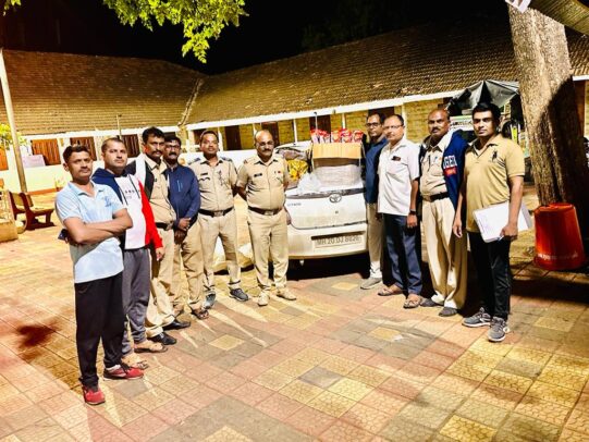 चारचाकी वाहनात विक्री करण्यासाठी आणलेली सुगंधी तंबाखू जप्त तिघांवर गुन्हा दाखल पाथर्डी पोलिसांची कारवाई