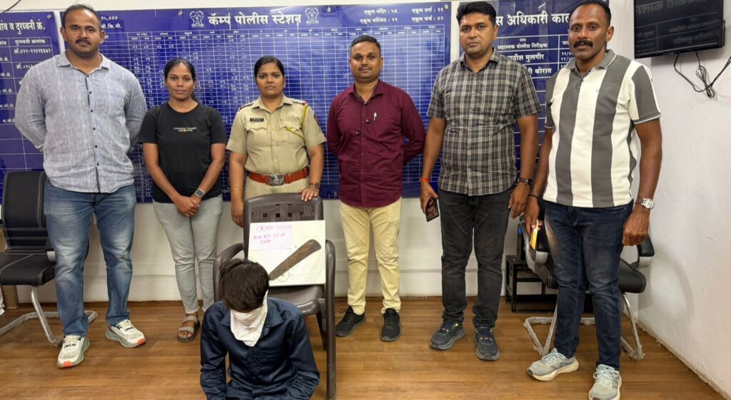 जॉगिंग पार्कबाहेर थरार..! भरदिवसा हातात धारदार कोयता घेऊन फिरणाऱ्यास भिंगार पोलिसांनी ठोकल्या बेड्या..