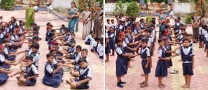 नात्यांचा उत्सव,संस्कारांची वीण! जि.प.शाळा निमगाव खैरीत रक्षाबंधनाचा अनोखा रंग;विद्यार्थ्यांनी स्वतःबनवल्या पर्यावरणपूरक राख्या